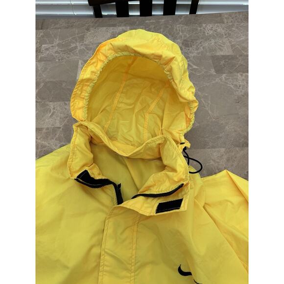 Vintage Nike Climafit Tech Jacket Men's XL Yellow Packable Hooded 90s - Picture 9 of 13
